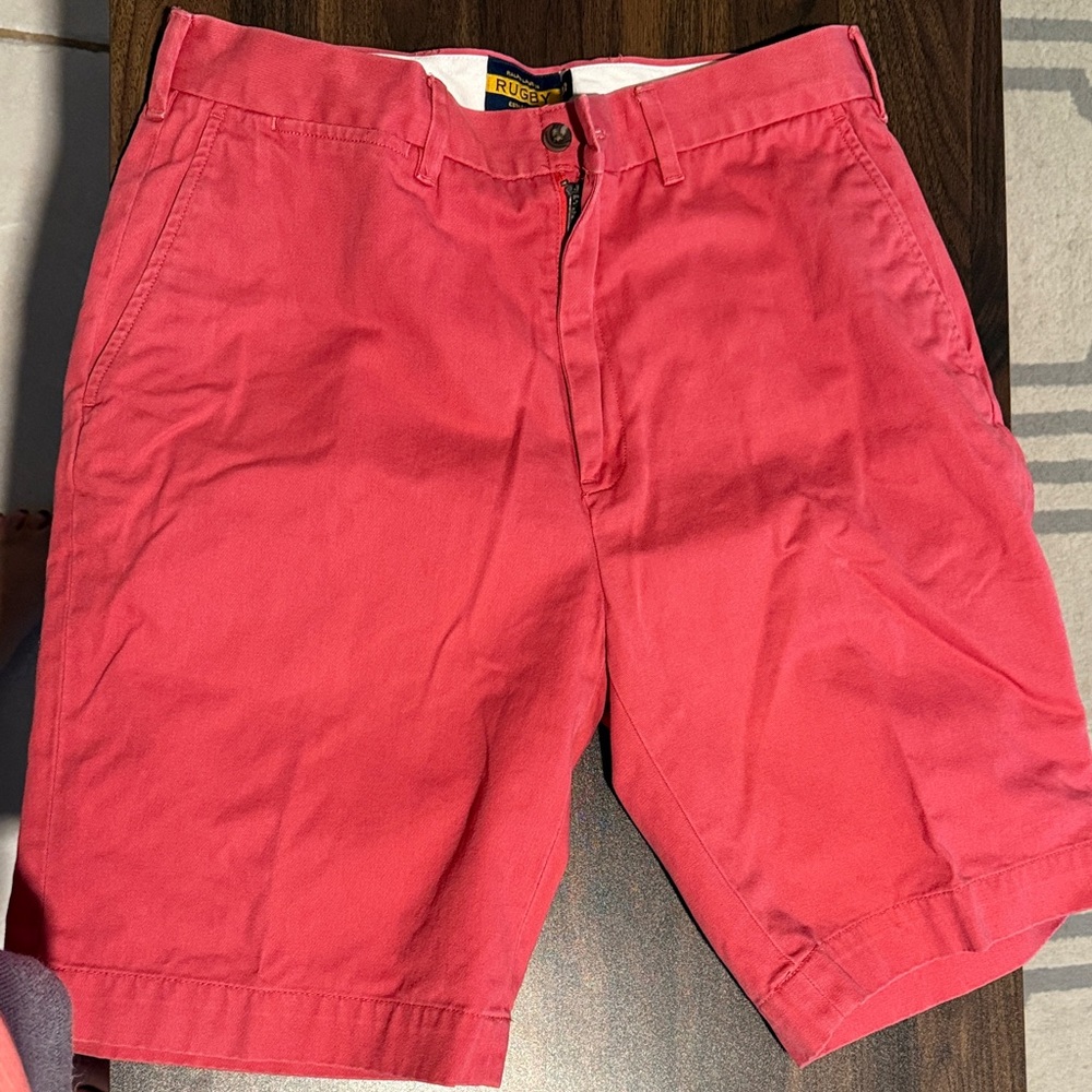 Polo by Ralph Lauren Pink Men's Flat Front Shorts
